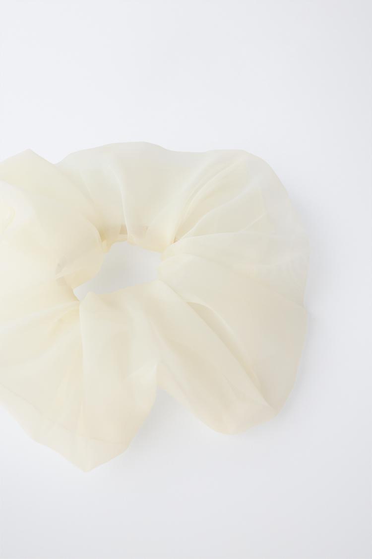 ELÁSTICO DE PELO CON ORGANZA