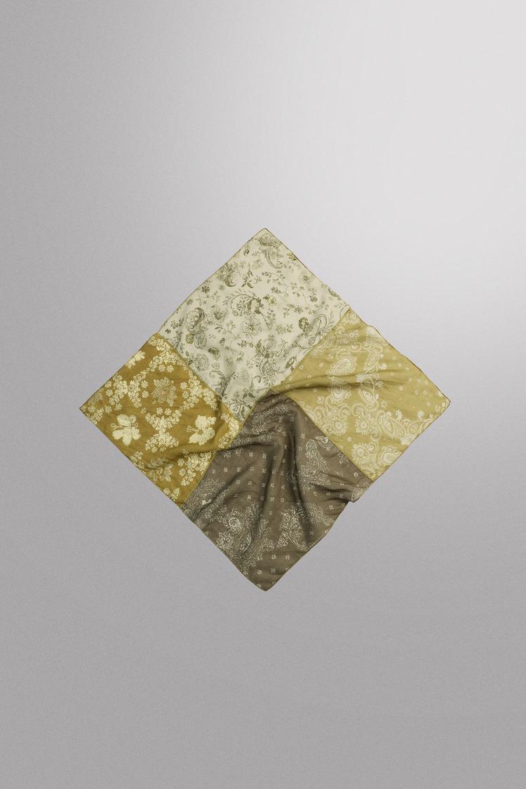 BANDANA PATCHWORK DE RAMI Y ALGODÓN