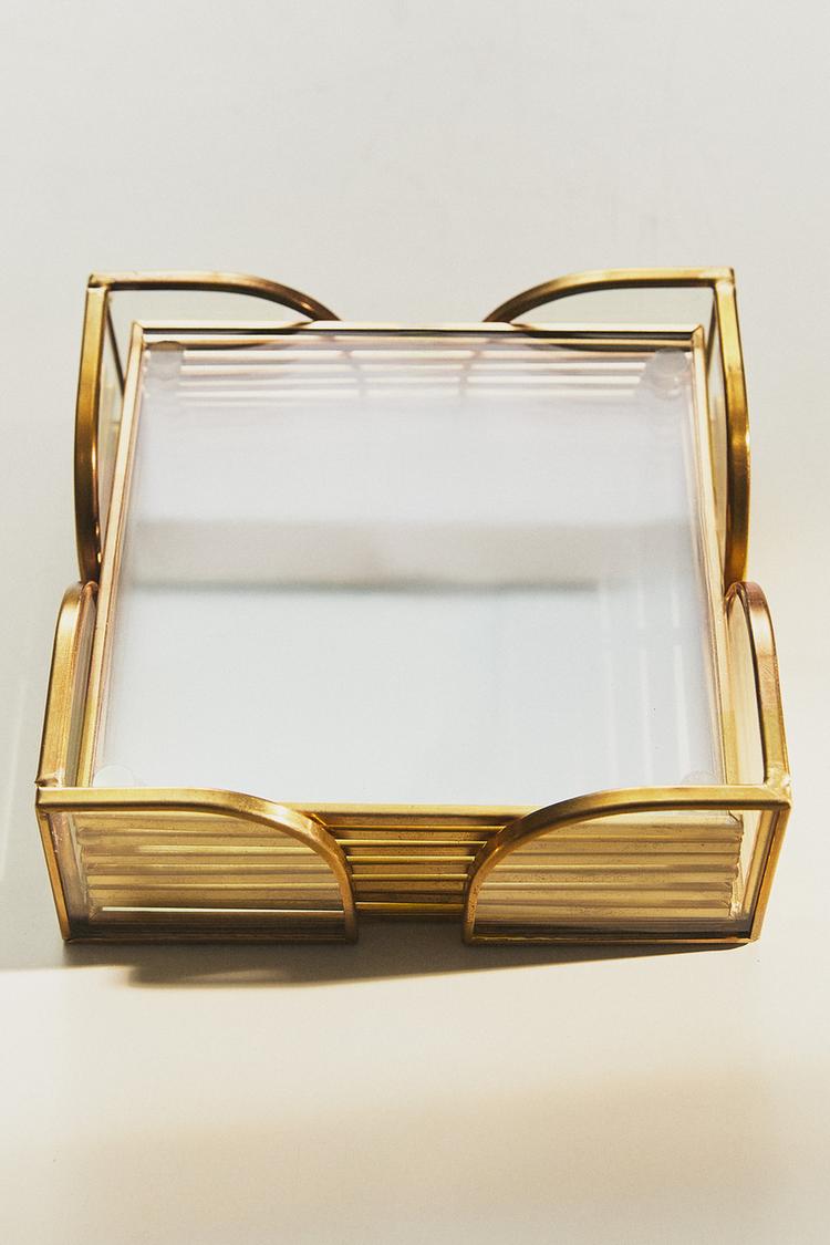 CONJUNTO DE BASES PARA VASOS EN METAL Y CRISTAL (PACK DE 6)